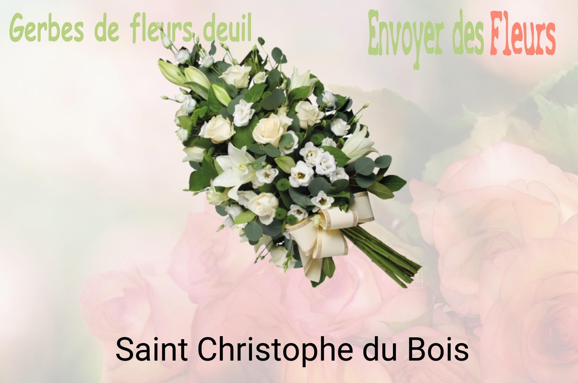 Gerbe de fleurs de deuil livrée à Saint-Christophe-du-Bois